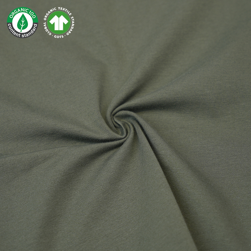Organická bavlna Spandex Jersey tkanina